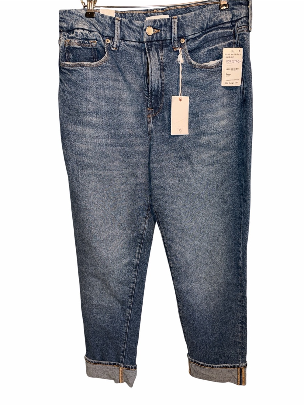 Good American The Weekender Cuffed Jeans NWT Size 8/29 - Picture 3 of 8